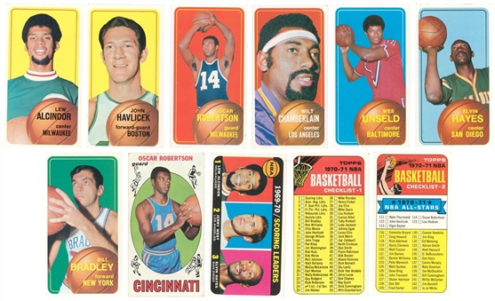 1969/70 and 1970/71 Topps Basketball Collection (11 Different) – Including Oscar Robertson, Wilt Chamberlain and Lew Alcindor